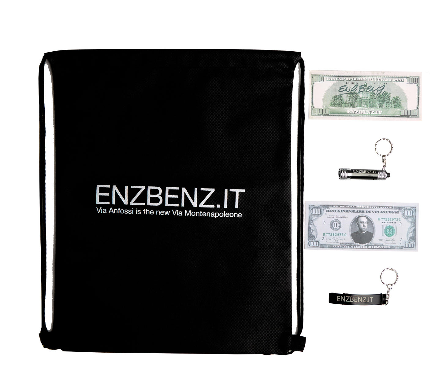 Combo ENZ-BENZ con dollaro autografato e Zainetto